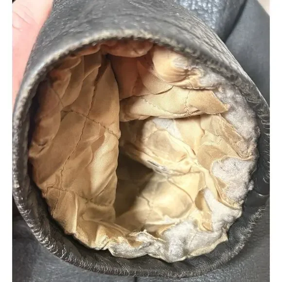 Vintage 90’s J Crew Oarsman Leather Bomber Aviator Jacket Distressed Sz L - Picture 8 of 10